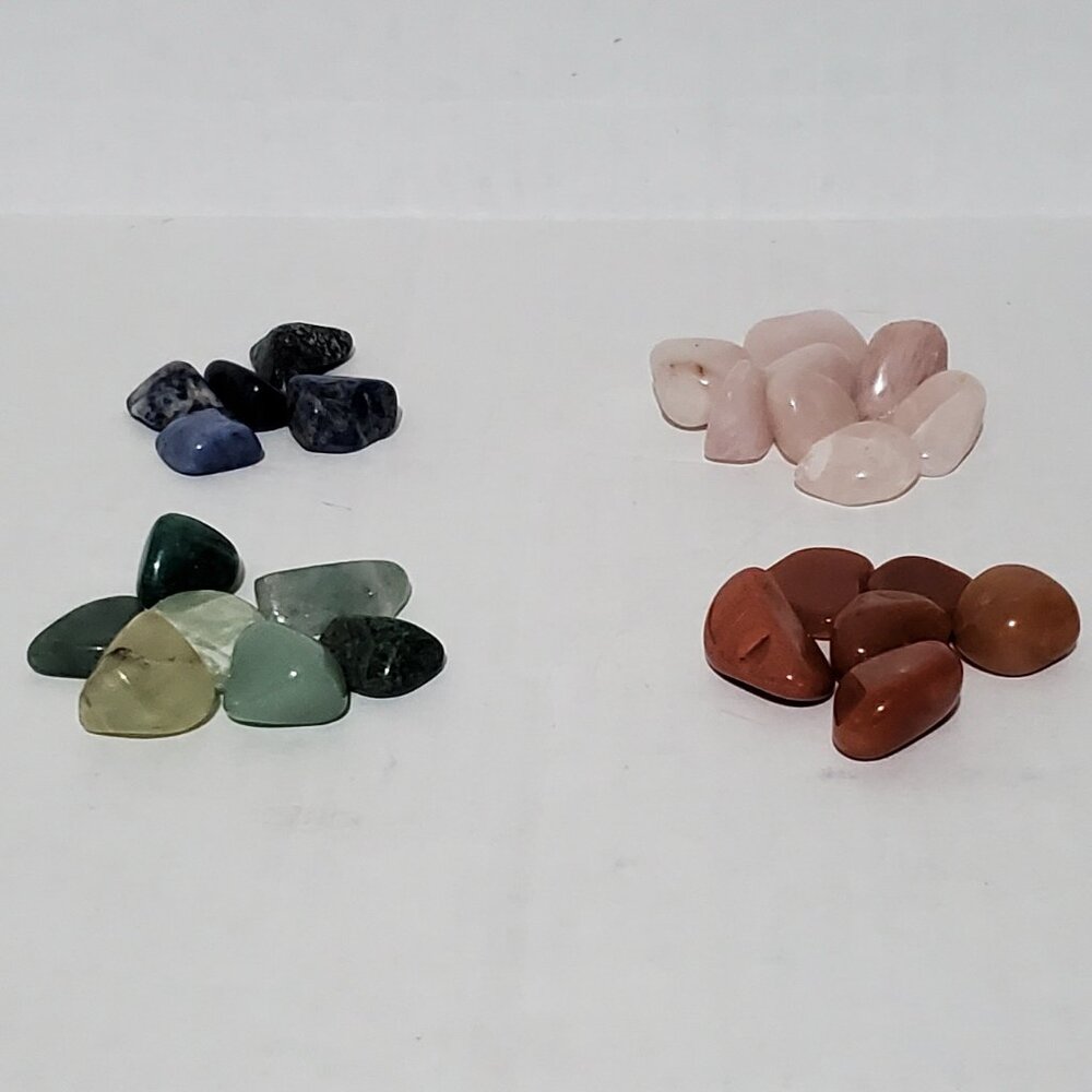 Blue Sodalite, Rose Quartz, Green Aventurine, Orange Aventurine Set